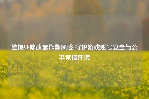 警惕VE修改器作弊风险 守护游戏账号安全与公平竞技环境