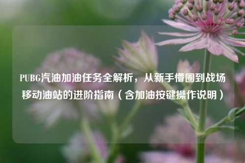 PUBG汽油加油任务全解析,从新手懵圈到战场移动油站的进阶指南(含加油按键操作说明)