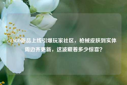 CSGO新品上线引爆玩家社区，枪械皮肤到实体周边齐更新，这波藏着多少惊喜？